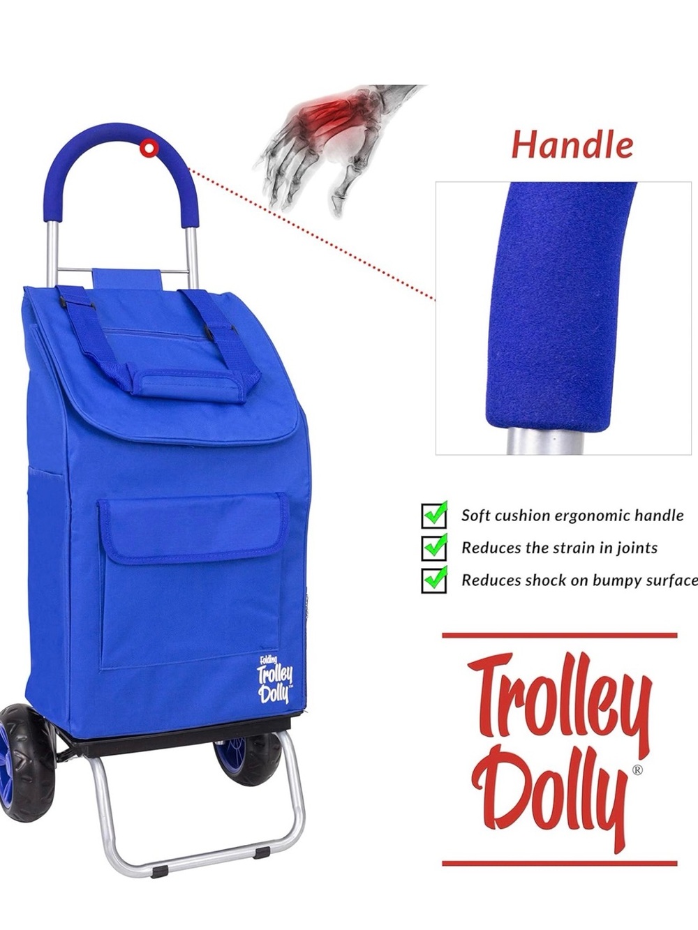Dbest NWT ( in original box and never used)Blue Folding Shopping Trolley Cart! - Picture 4 of 6